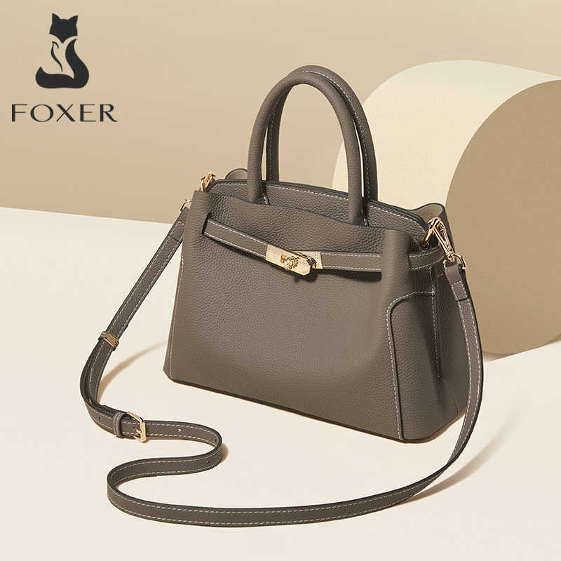 Luxury Bags In Sale - FOXER Genuine Leather Women's Handbag Luxury