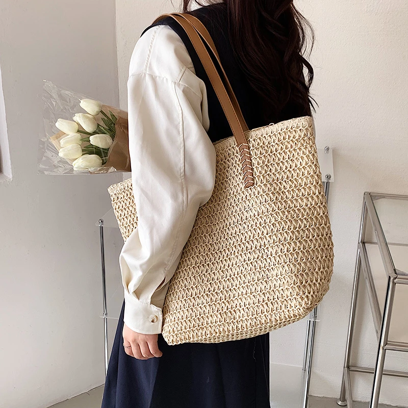 Luxury Beach Bags Ysl - Women's Shoulder Handbag Bohemian 2024 Summer