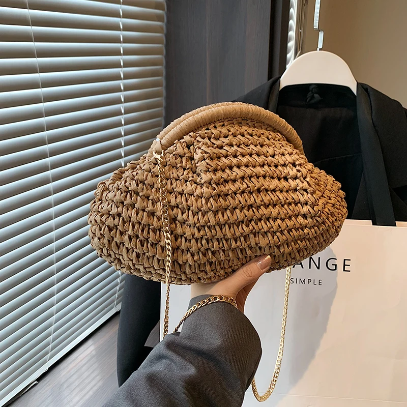 Luxury Beach Bags Ysl - Summer New Straw Weaving Crossbody Bag