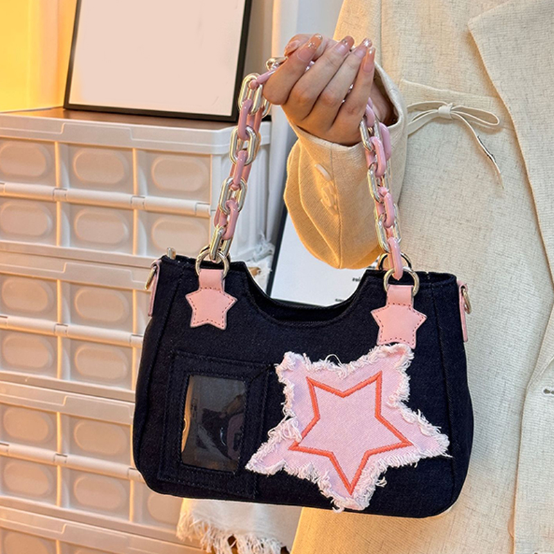 Luxury Ziploc Bags - Korean Fashion Shoulder Underarm Harajuku Star