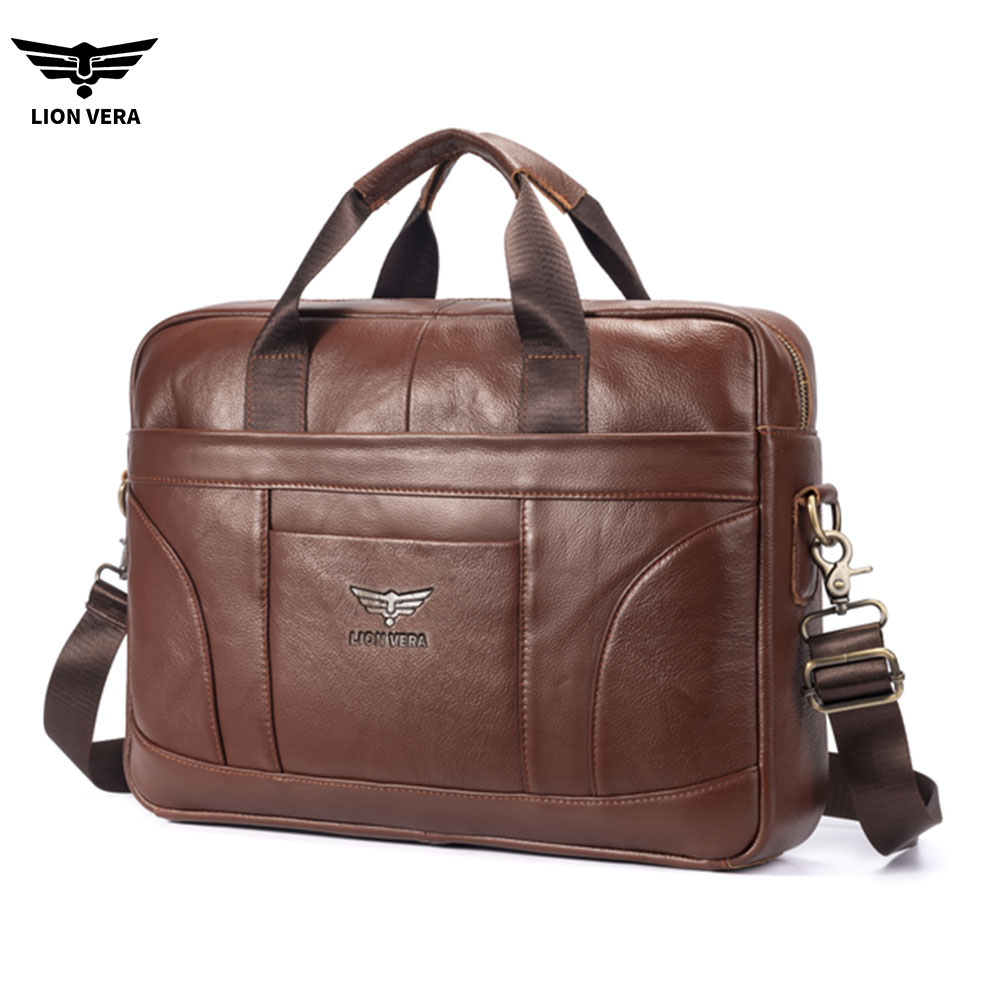 Luxury Bags That Fit Laptop - LION VERA Genuine Leather Bussiness Briefcases