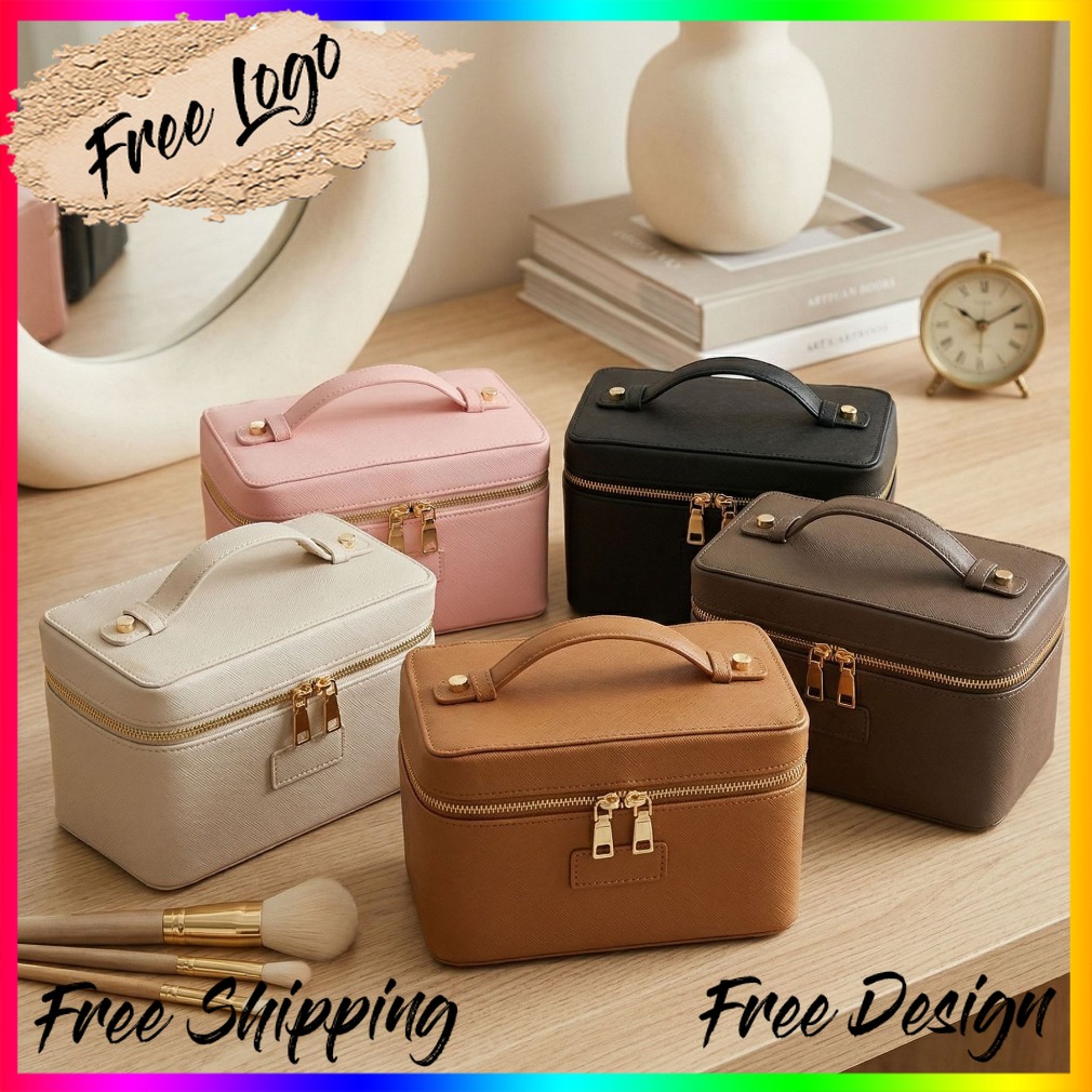 Luxury Bags Wholesale - Luxury Ostrich Pattern Leather Makeup Bag
