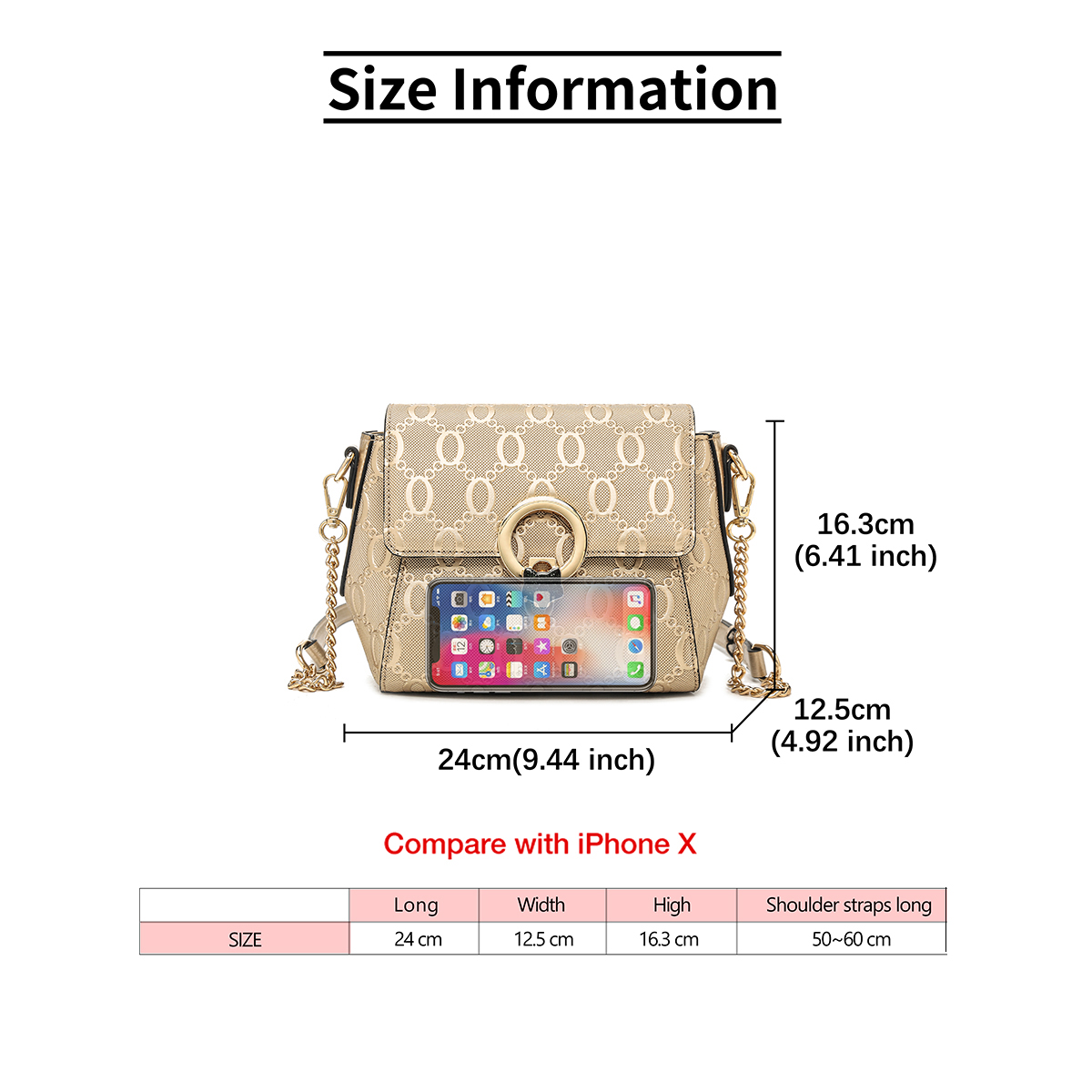 FOXER Luxury Brand Women's Sho - Luxury Bags Gold review and price