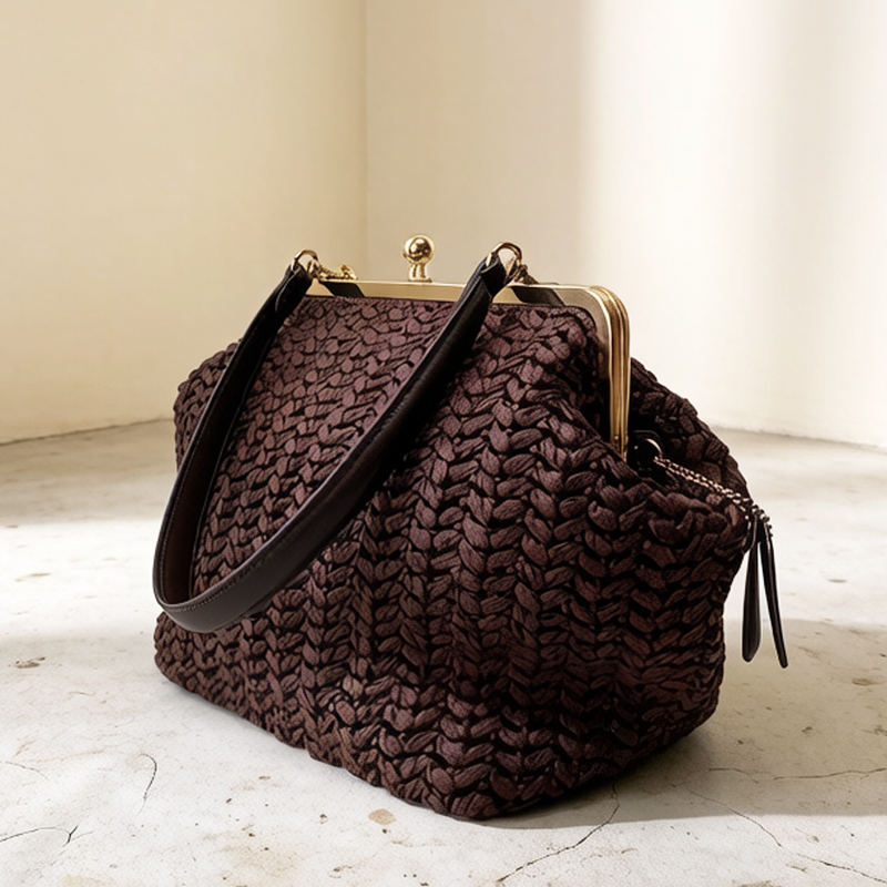 Hand-Woven Kisslock Frame Shou - Luxury Bag Collection review and price