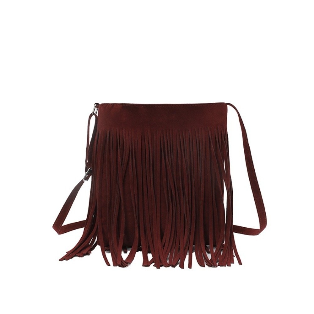 Fashion Suede Fringe Crossbody - Bucket Bag Suede review and price