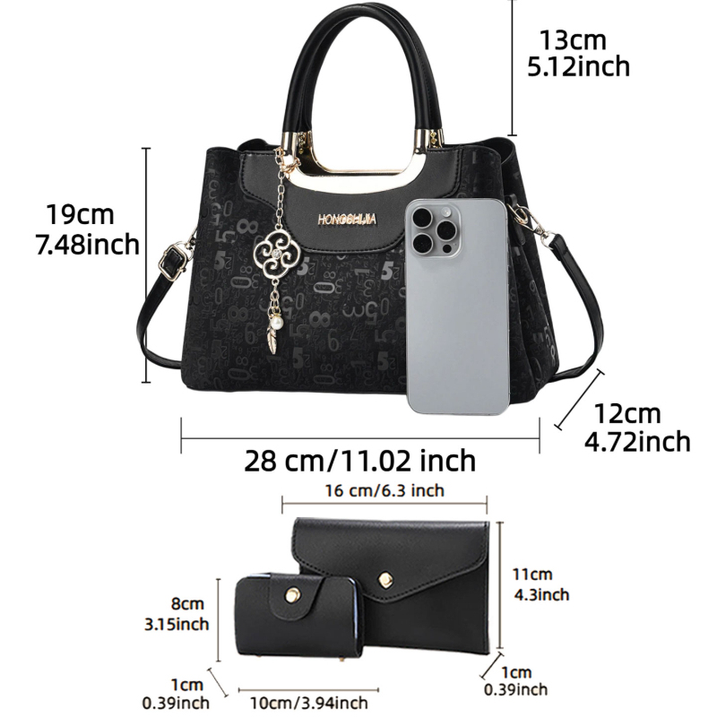 3-piece Fashion Women's Handba - Luxury Bags With Zipper review and price