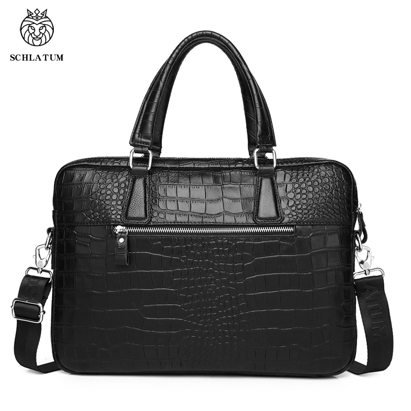 SCHLATUM Genuine Leather Croco - Luxury Bags That Fit Laptop review and price