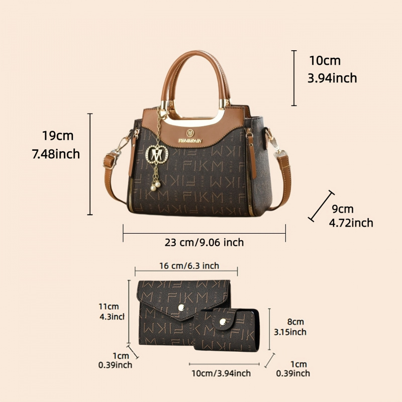 3-piece set of light luxury hi - Luxury Bags With Zipper review and price