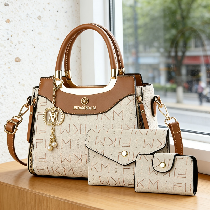 3-piece set of light luxury hi - Luxury Bags With Zipper review and price
