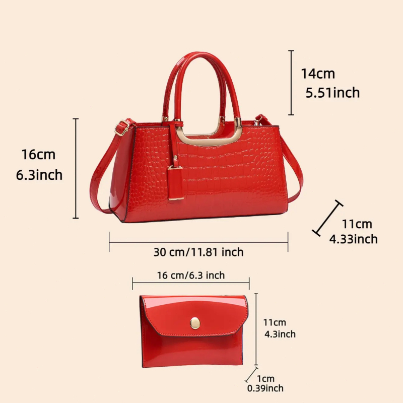 Women's Handbag Set, Light Lux - Luxury Bags With Zipper review and price