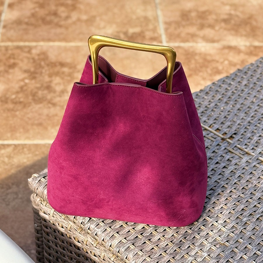 Genuine Suede Leather Women Sh - Bucket Bag Suede review and price