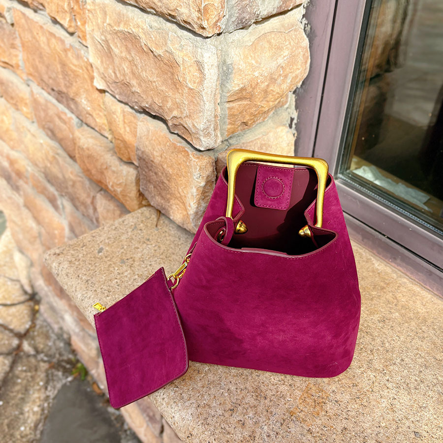 Genuine Suede Leather Women Sh - Bucket Bag Suede review and price