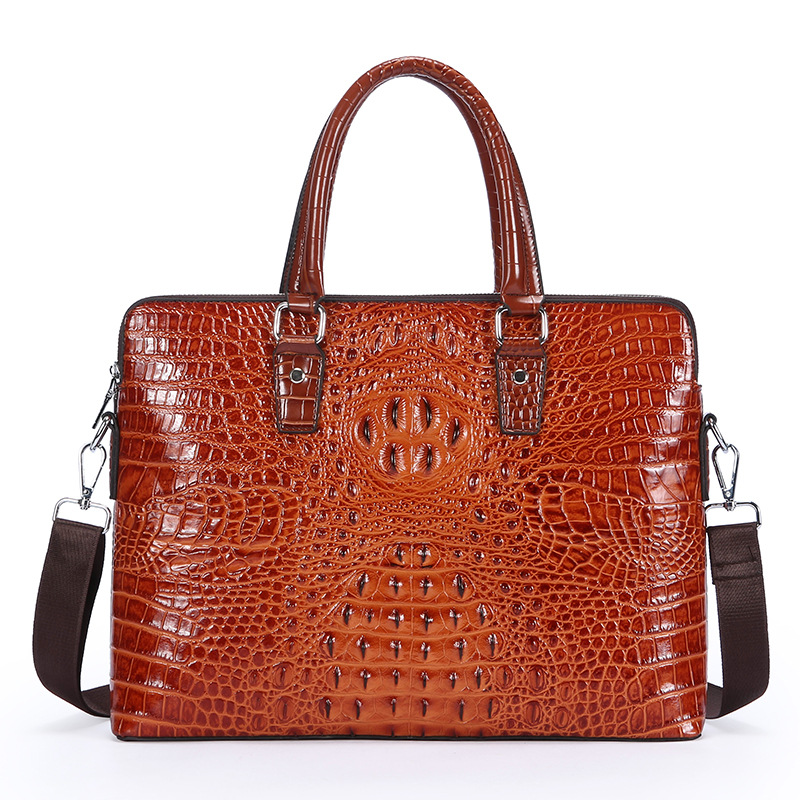 New Crocodile Grain Laptop Bag - Luxury Bags That Fit Laptop review and price
