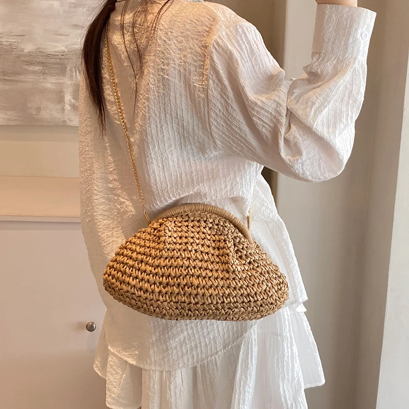 Summer New Straw Weaving Cross - Luxury Beach Bags Ysl review and price