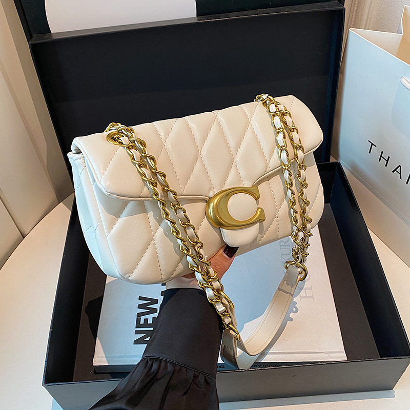 Women Quilted Leather Shoulder - Luxury Bags Gold review and price