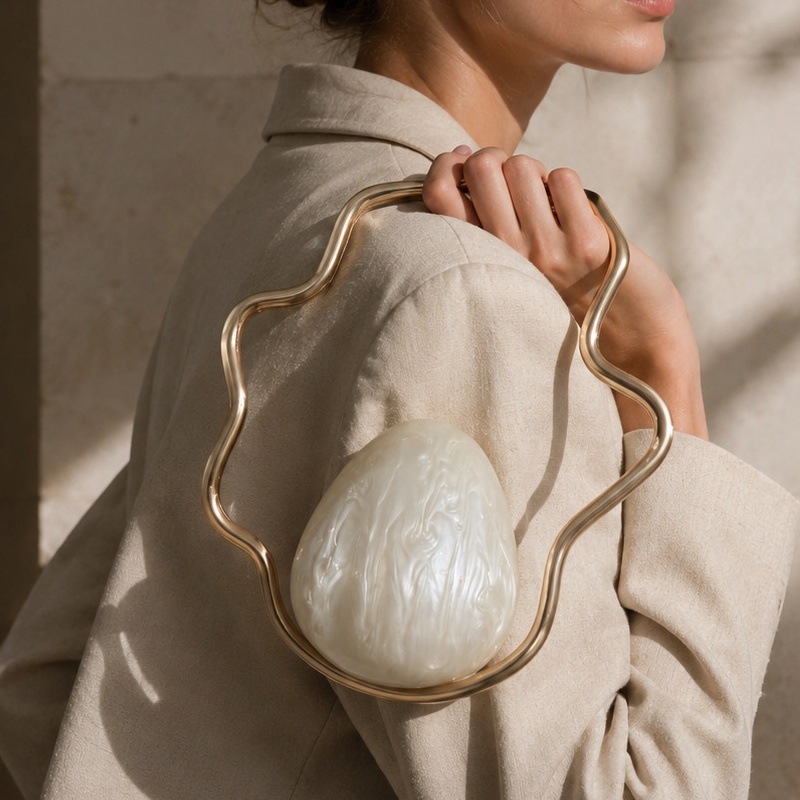 Women mini Acrylic Egg Bag Cut - Luxury Bag Collection review and price
