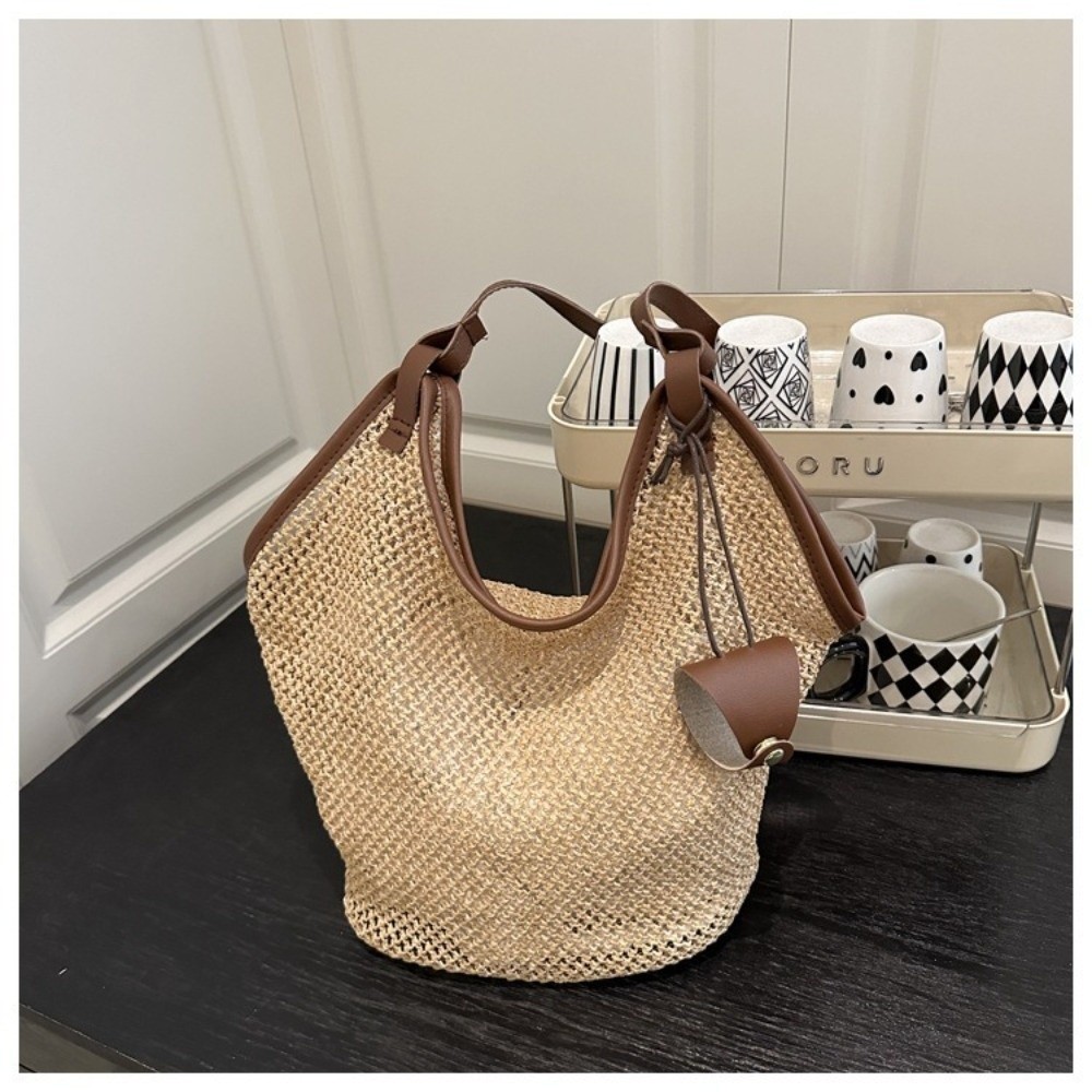 Summer Straw Woven Shoulder Ba - Luxury Beach Bags Ysl review and price