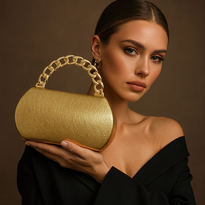 Luxury Gold Metal Buckle Box C - Luxury Bags Gold review and price