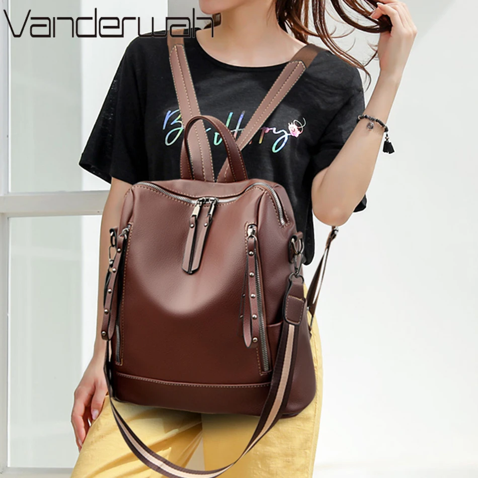Brand Luxury Backpacks Soft Le - Luxury Bags With Zipper review and price