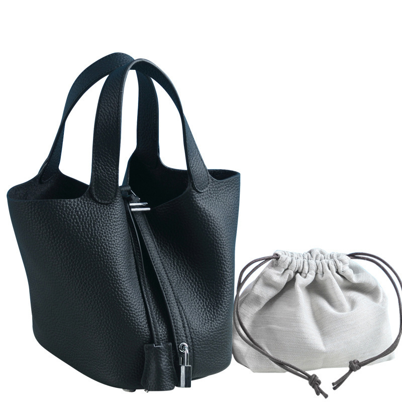 2023 New Contrast Color Cowhid - Bucket Bag Suede review and price