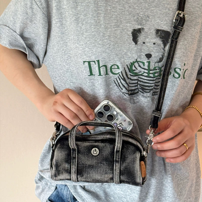 Korean Casual Mini Denim Box B - Luxury Bags With Zipper review and price