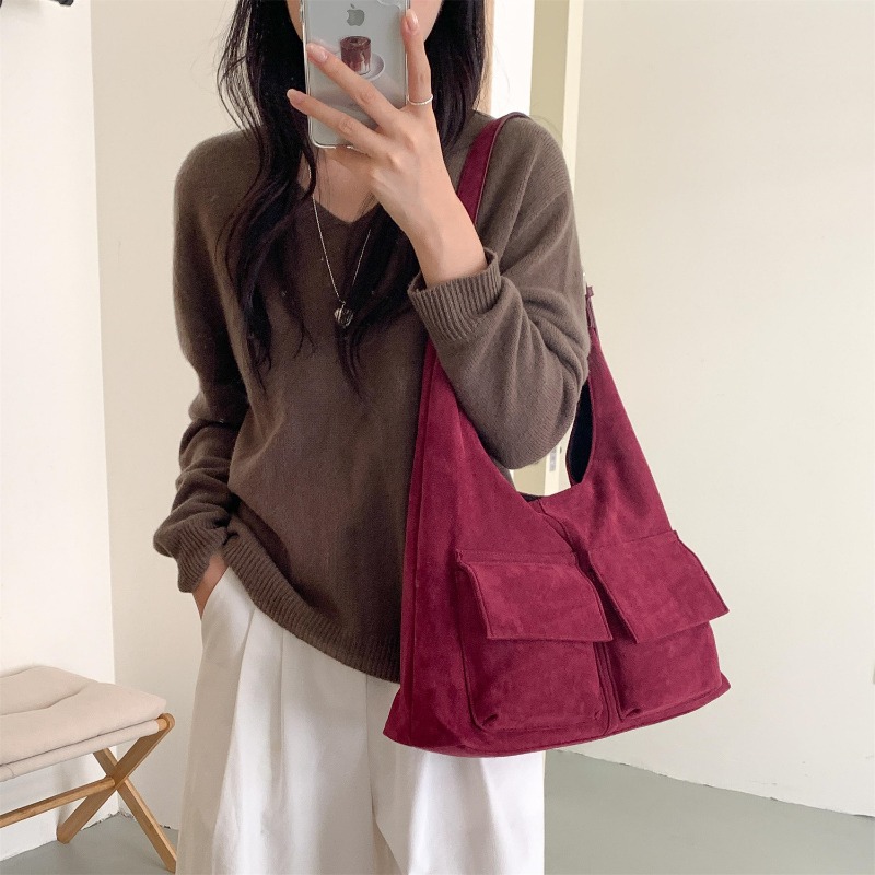 New Frosted Faux Suede Tote Ba - Bucket Bag Suede review and price