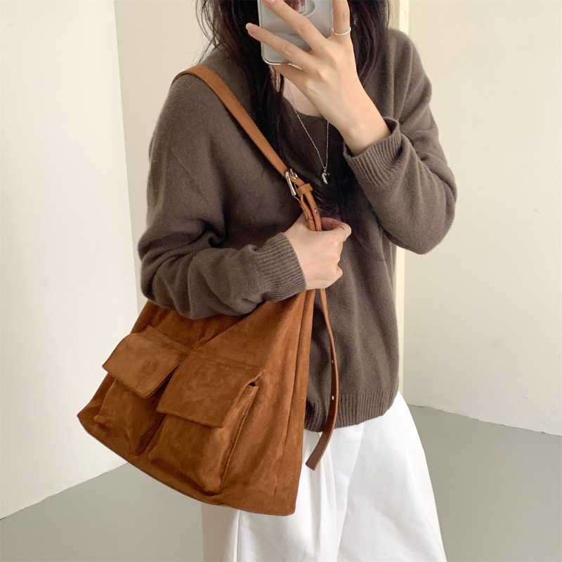 New Frosted Faux Suede Tote Ba - Bucket Bag Suede review and price