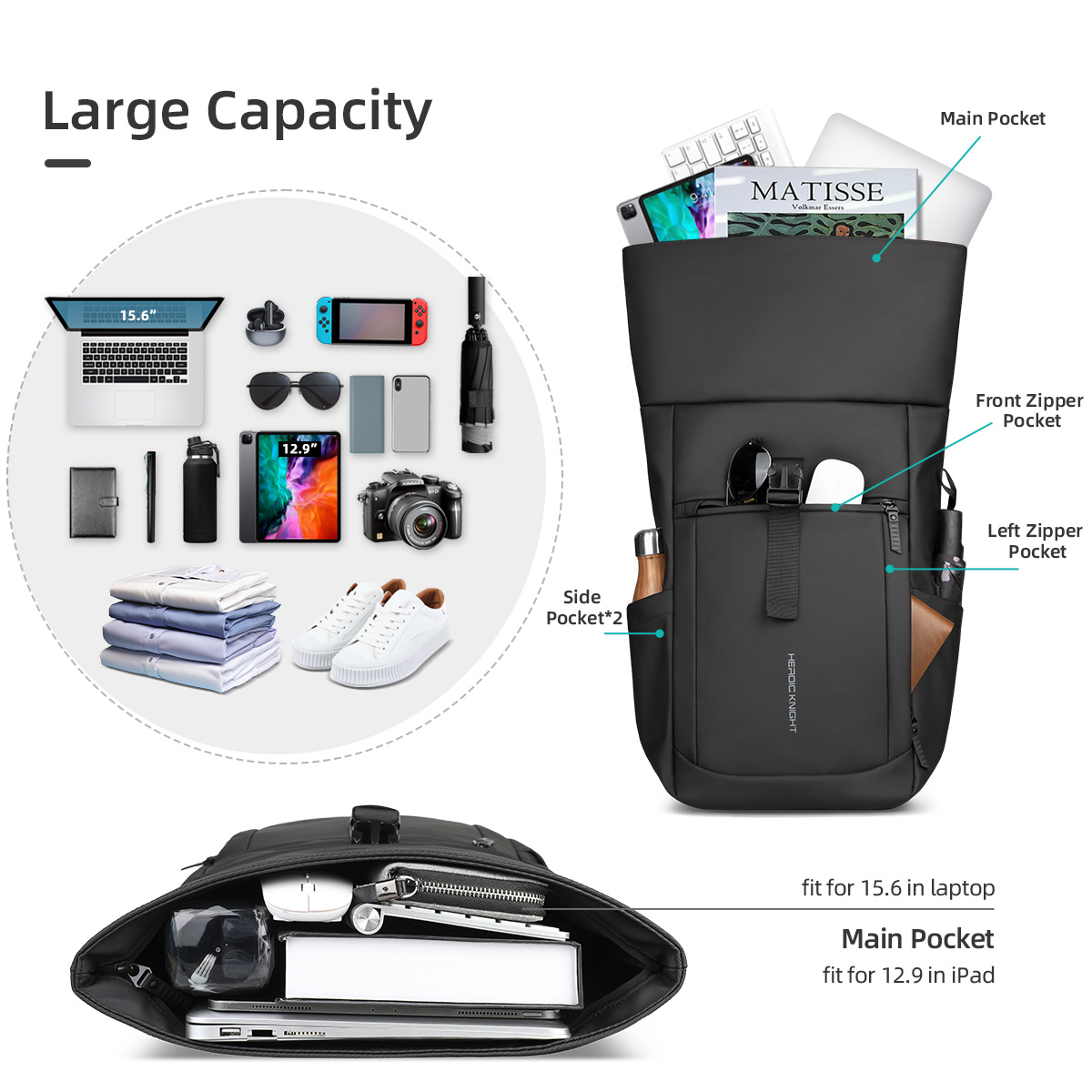 Heroic Knight Luxury Rolltop B - Luxury Bags That Fit Laptop review and price