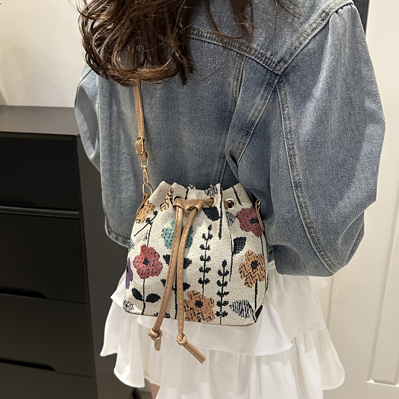 1PC Floral Butterfly Pattern B - Bucket Bag Suede review and price