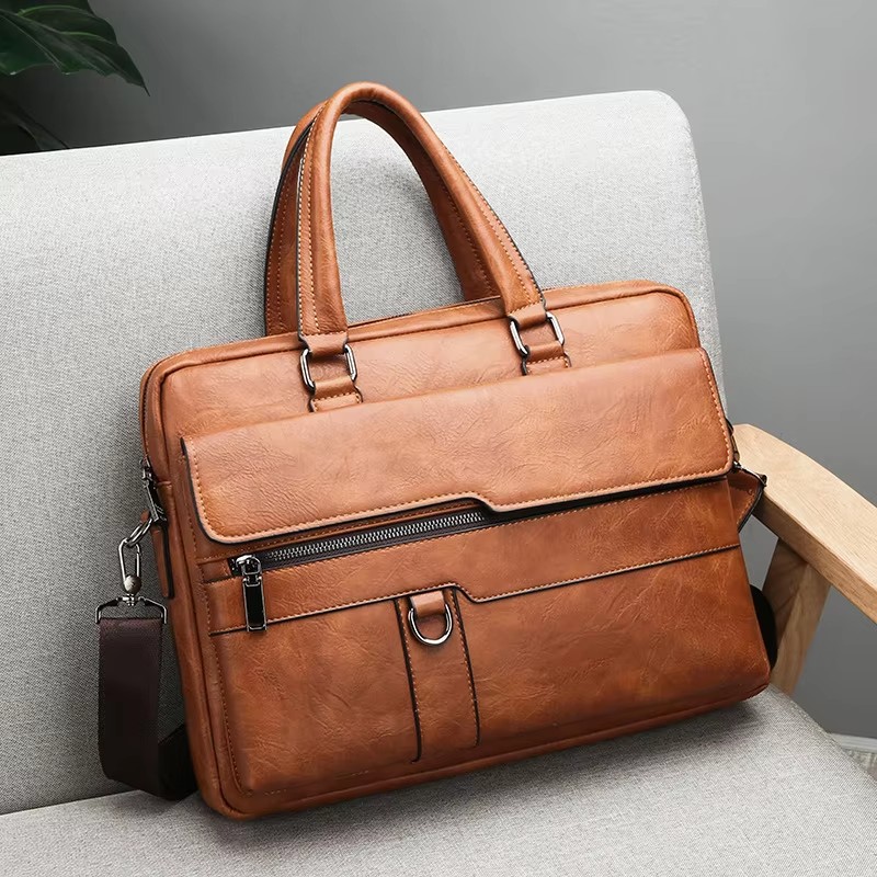 Luxury Brand Men Handbag Leath - Luxury Bags That Fit Laptop review and price