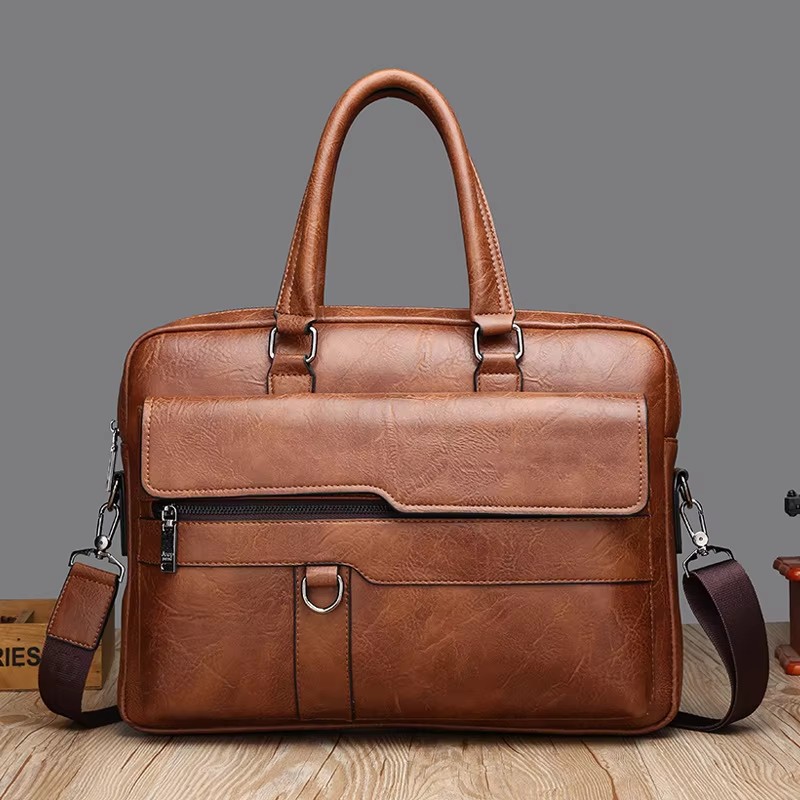 Luxury Brand Men Handbag Leath - Luxury Bags That Fit Laptop review and price